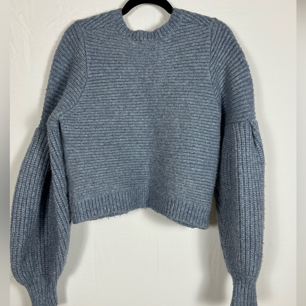 Zara Light Blue Wool Sweater- L - Picture 10 of 14